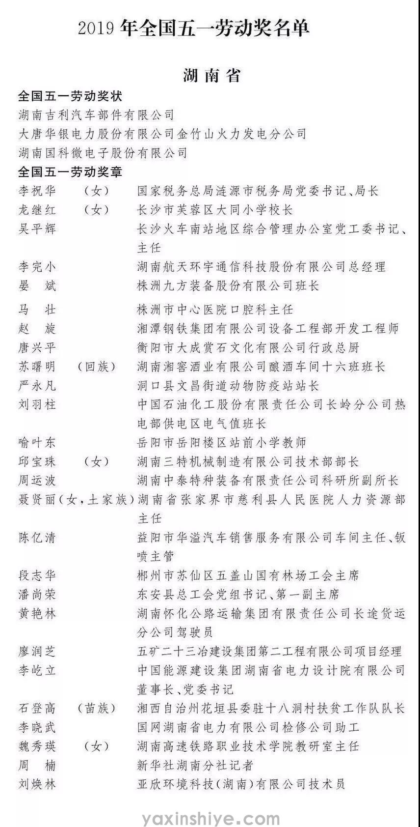 喜讯丨918博天堂刘焕林荣获“2019年全国五一劳动焦芈” (图1)